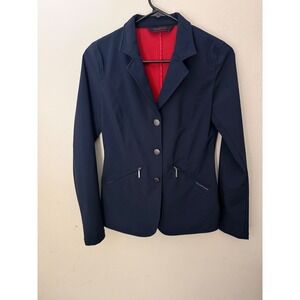 Horseware Navy Red Lined Equestrian Riding Show Jacket Blazer Womens XS